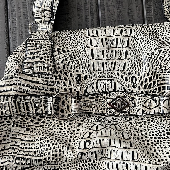 NWOT Vintage Gramercy Designs snakeskin shoulder bag w/3 interior zipper pockets - Picture 4 of 11